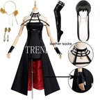 Yor Forger Cosplay costume Headband  Elastic Thigh Stockings Tights Highs Wig Earrings  Yor Forger dress full set for Comic Con - SS69