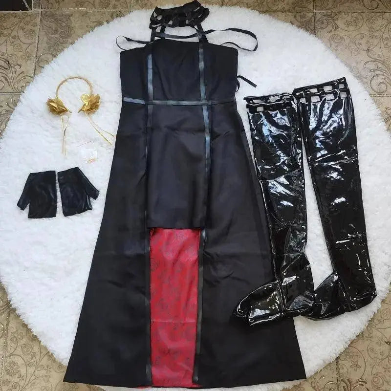 Yor Forger Cosplay costume Headband  Elastic Thigh Stockings Tights Highs Wig Earrings  Yor Forger dress full set for Comic Con - SS69