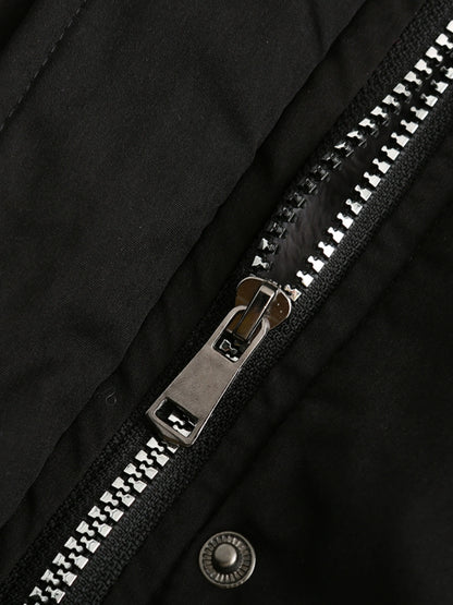 Zip-up Fuzzy Hoodie Parka Coat, Casual Thermal Long Sleeve Drawstring Waist Faux Fur Lined Warm Coat For Fall & Winter, Women's Clothing SS69