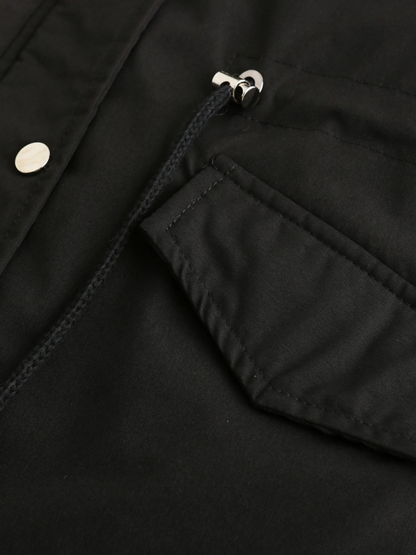 Zip-up Fuzzy Hoodie Parka Coat, Casual Thermal Long Sleeve Drawstring Waist Faux Fur Lined Warm Coat For Fall & Winter, Women's Clothing SS69