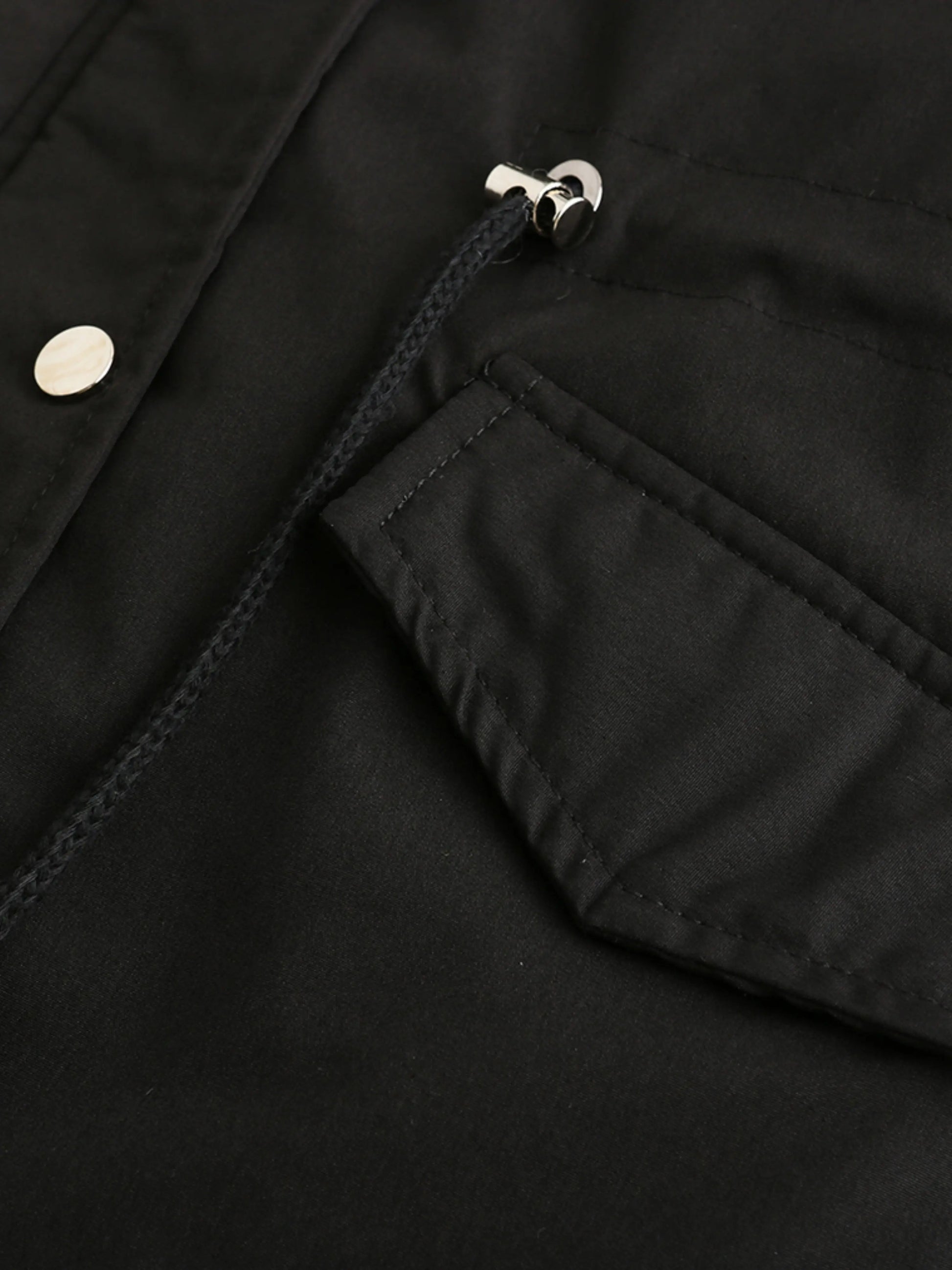 Zip-up Fuzzy Hoodie Parka Coat, Casual Thermal Long Sleeve Drawstring Waist Faux Fur Lined Warm Coat For Fall & Winter, Women's Clothing SS69