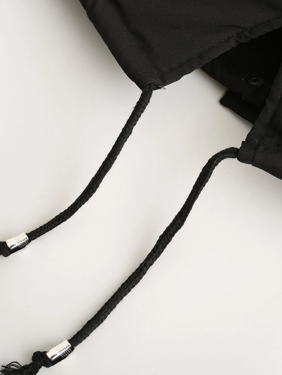 Zip-up Fuzzy Hoodie Parka Coat, Casual Thermal Long Sleeve Drawstring Waist Faux Fur Lined Warm Coat For Fall & Winter, Women's Clothing SS69