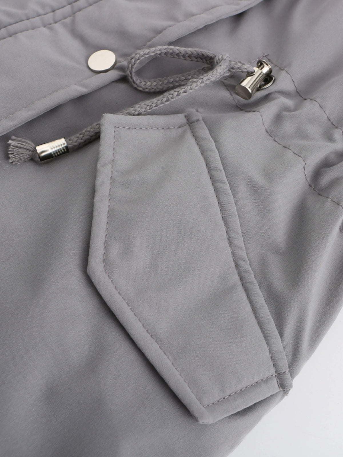 Zip-up Fuzzy Hoodie Parka Coat, Casual Thermal Long Sleeve Drawstring Waist Faux Fur Lined Warm Coat For Fall & Winter, Women's Clothing SS69