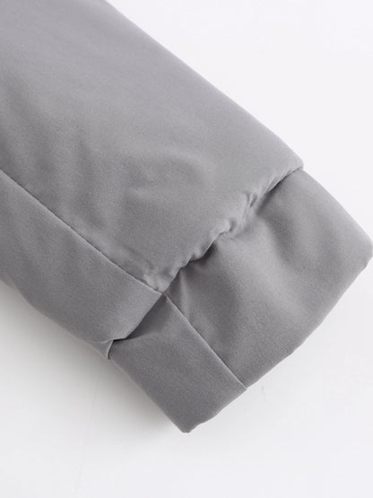 Zip-up Fuzzy Hoodie Parka Coat, Casual Thermal Long Sleeve Drawstring Waist Faux Fur Lined Warm Coat For Fall & Winter, Women's Clothing SS69