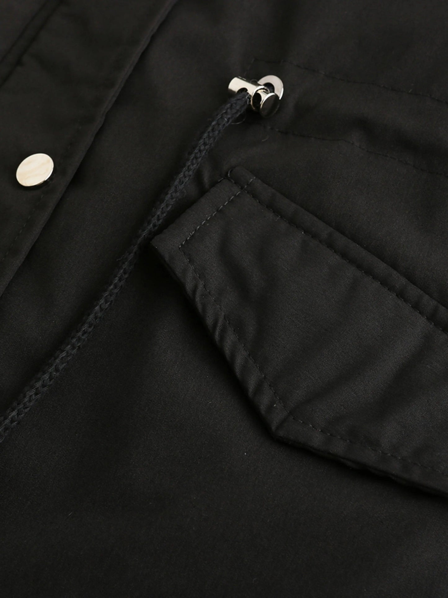 Zip-up Fuzzy Hoodie Parka Coat, Casual Thermal Long Sleeve Drawstring Waist Faux Fur Lined Warm Coat For Fall & Winter, Women's Clothing SS69