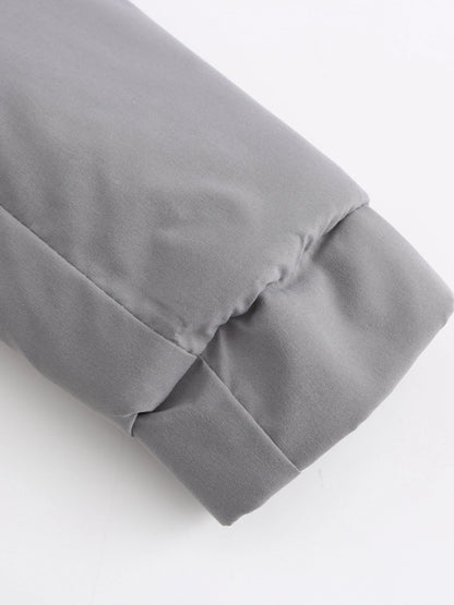 Zip-up Fuzzy Hoodie Parka Coat, Casual Thermal Long Sleeve Drawstring Waist Faux Fur Lined Warm Coat For Fall & Winter, Women's Clothing SS69