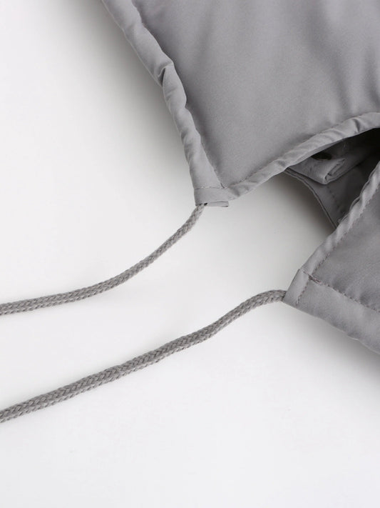 Zip-up Fuzzy Hoodie Parka Coat, Casual Thermal Long Sleeve Drawstring Waist Faux Fur Lined Warm Coat For Fall & Winter, Women's Clothing SS69