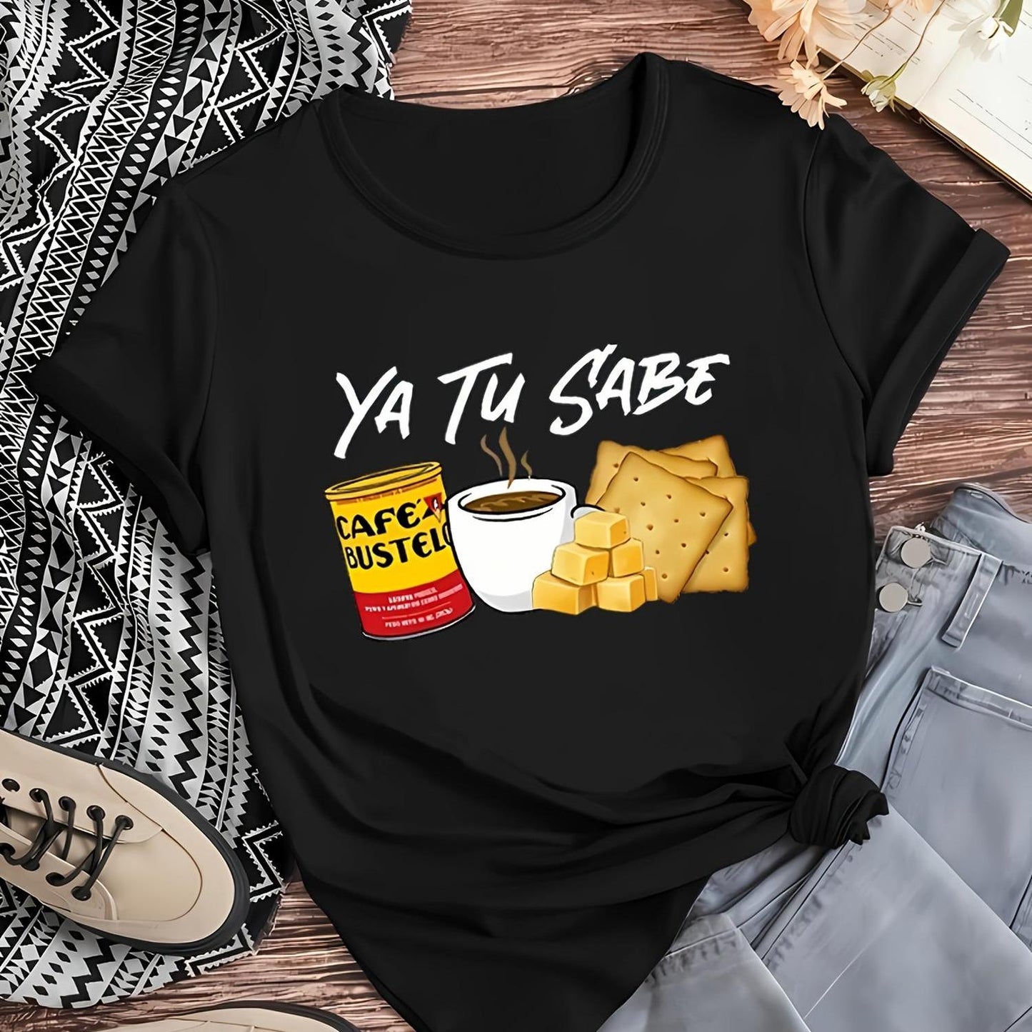 Soft Women'S T-Shirt with Stylish Letter Print - Comfortable Crew Neck, Short Sleeve Casual Tee for Sports & Casual Attire - SS69