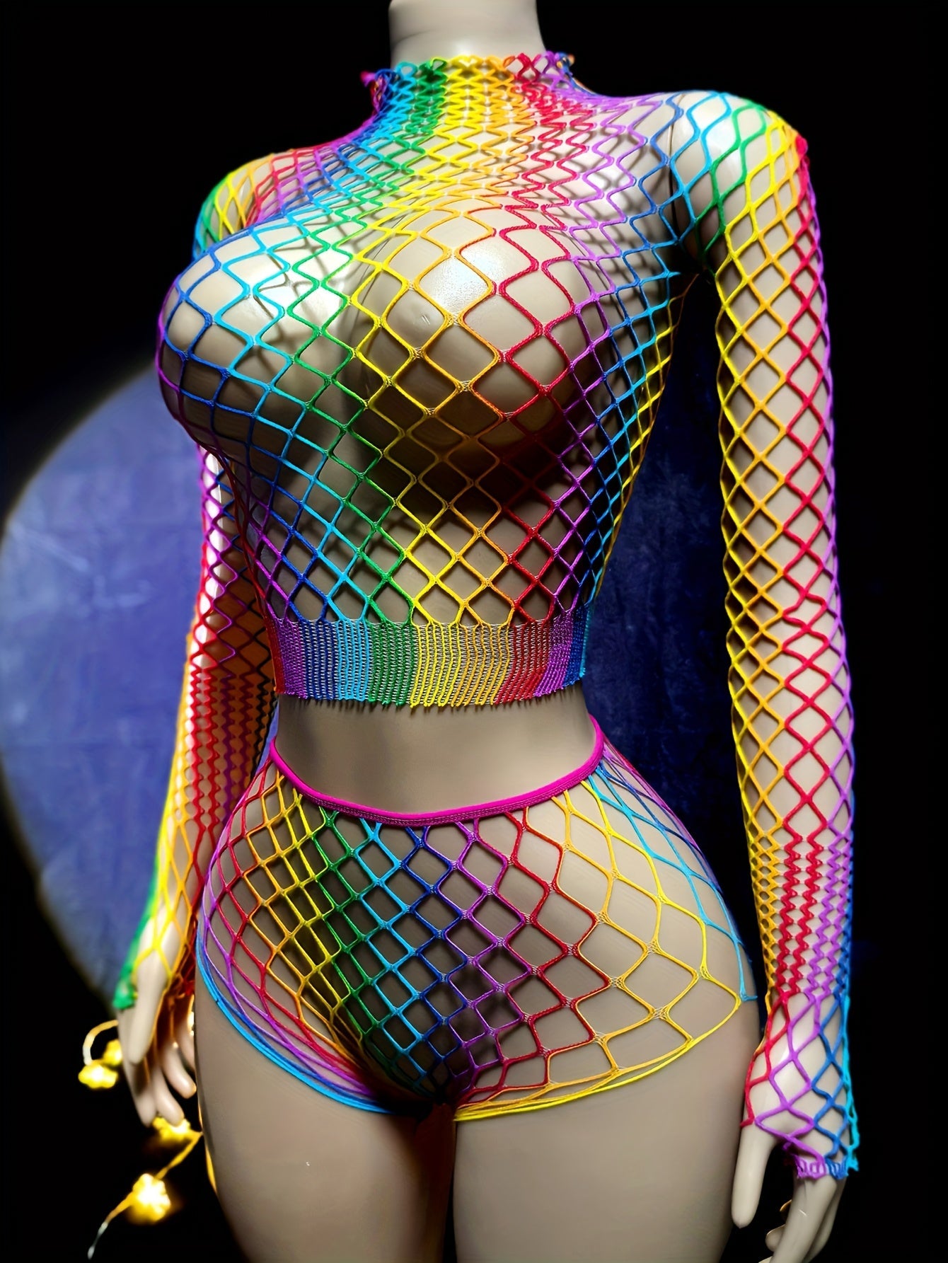 1pc Women's Sexy Plus Size Cover Up - Long Sleeve One-Shoulder Bodycon Beach Dress, Stretchy Fishnet Fabric for Poolside, Vacation, Club Outfits - Sexy Clubwear Without Bikini Needed, Poolside Coverup, Offshoulder Design, Hig SS69