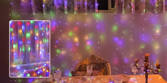 Loyyz 300/200/100LED Vintage Multi-Color Fairy Curtain Lights - USB Plug-in Indoor/Outdoor Hanging Decor for Christmas, Weddings, Parties, Bedroom - Durable Plastic String Lights for Festive Ambiance, Lights for Decoration, P SS69