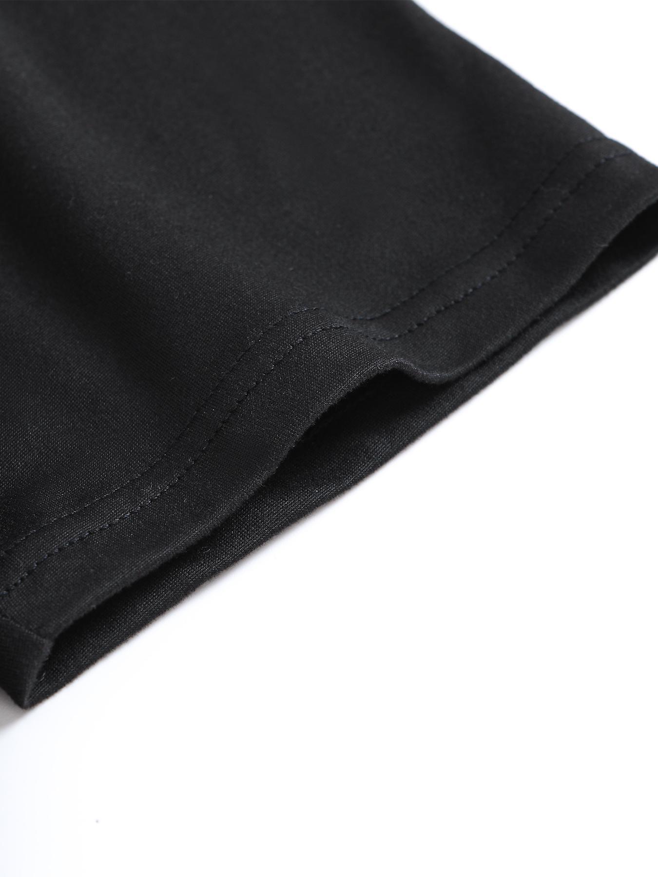 Women'S Gothic Style V-Neck T-Shirt with Alice in Wonderland Print - High-Quality Casual Short Sleeve Top, Floral Design, Perfect for Commuting & Gifting, Halloween & Christmas Horror Night Theme, Halloween Shirts SS69