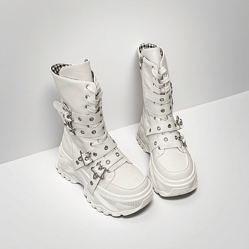 [Thick soled high top] Thick soled high top casual shoes | Ladies' fashion design | Various styles