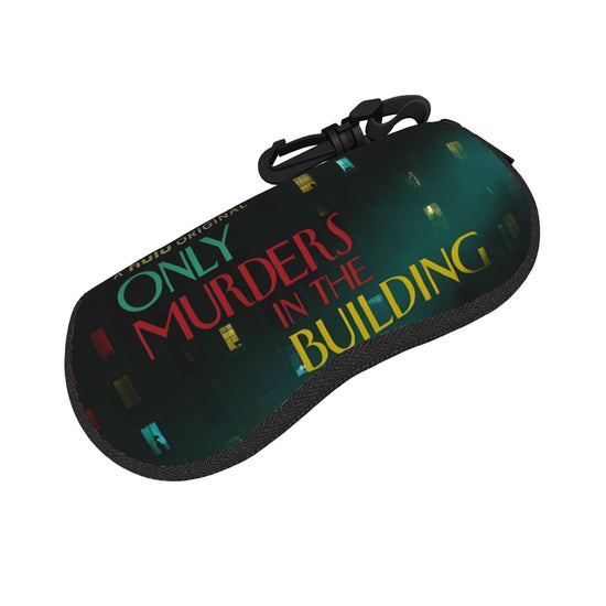 1pc Only Murders in the Building TV Show Logo Glasses Case - Iconic TV Series Design with Characters' Names, Zippered Waterproof & Scratch-Resistant Eyewear Holder, Ultra-Light Travel Case for Men & Women (Fits All Glasses Fr SS69