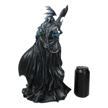 Large Gothic Black Dragon Witch Dark Queen Robe Statue - Black Friday Sale, Halloween Decor, Gothic Home Decoration, Dark Fantasy Witch Statue, Witchcraft Art, Gothic Dragon Decoration, Dark Queen Mini Statue, Fantasy Gothic SS69
