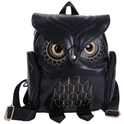 Adjustable PU Flap Backpack - Owl Fashion Personality Backpack for Men and Women - Suitable for Girlfriends, Mothers, Christmas Gifts SS69 13.69 Black