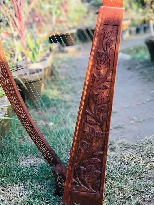 22 String harp SOLID ROSEWOOD Extra Strings & Carrying case Great for Teenagers