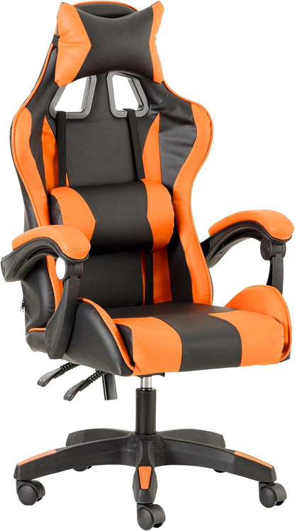 Baroni Home Gaming Chair, Ergonomic Office Chair with Adjustable Backrest, Headrest And Lumbar Support SS69