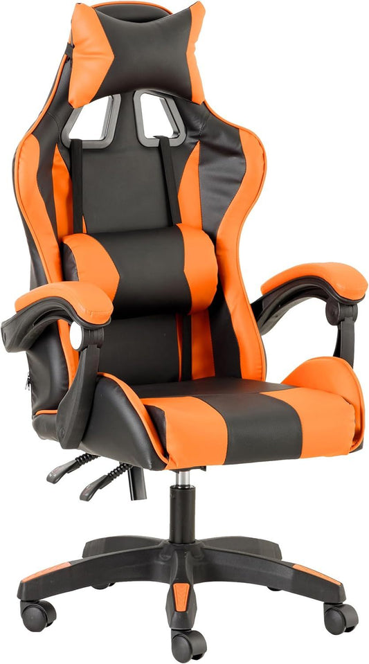 Baroni Home Gaming Chair, Ergonomic Office Chair with Adjustable Backrest, Headrest And Lumbar Support SS69
