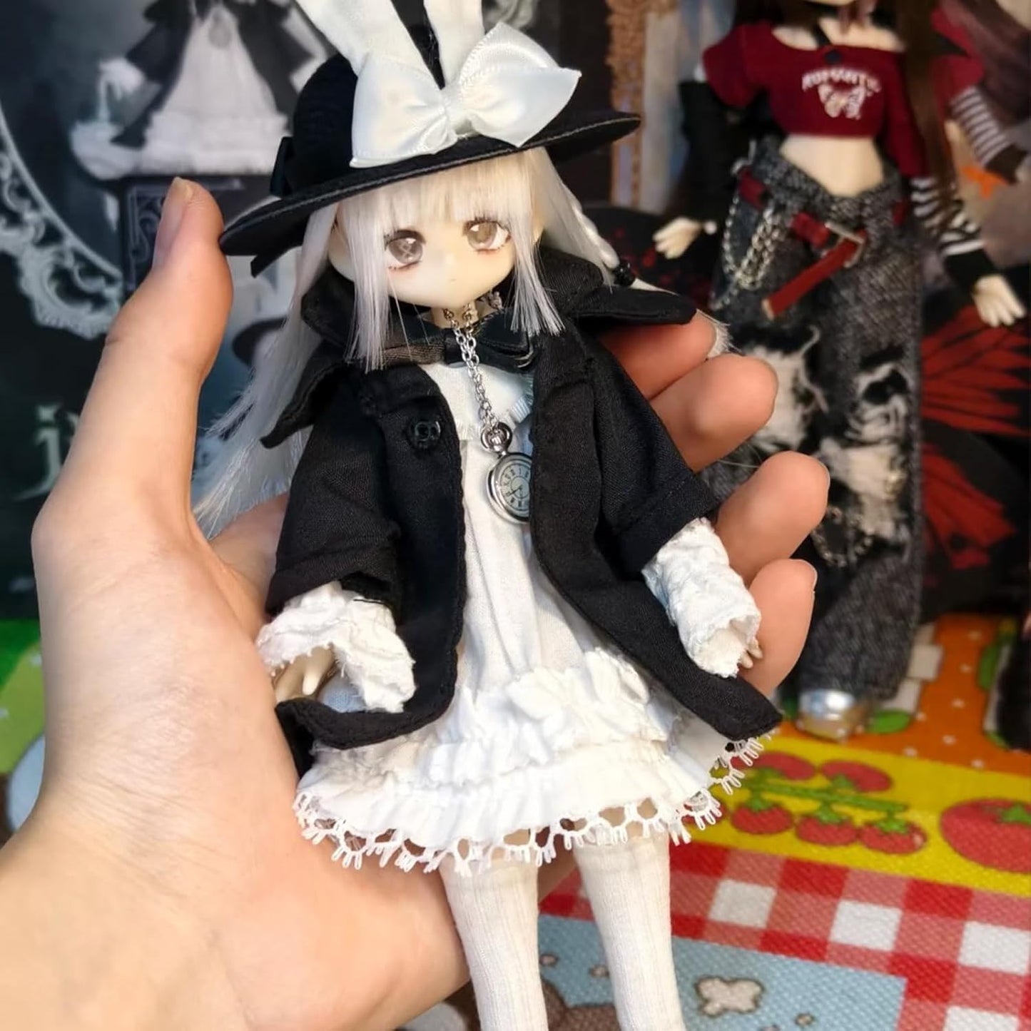 1/12 BJD Dolls Blind Box | Kawaii MJD BJD Dolls High School Campus Series 1/12 Ball Jointed Doll Collectable Action Figure for Girls Birthday Party Gift Toys, Mixed Color Rubber Material