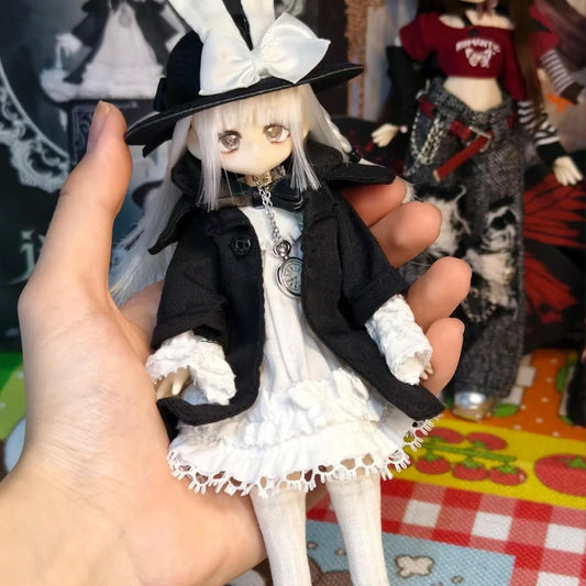 1/12 BJD Dolls Blind Box | Kawaii MJD BJD Dolls High School Campus Series 1/12 Ball Jointed Doll Collectable Action Figure for Girls Birthday Party Gift Toys, Mixed Color Rubber Material