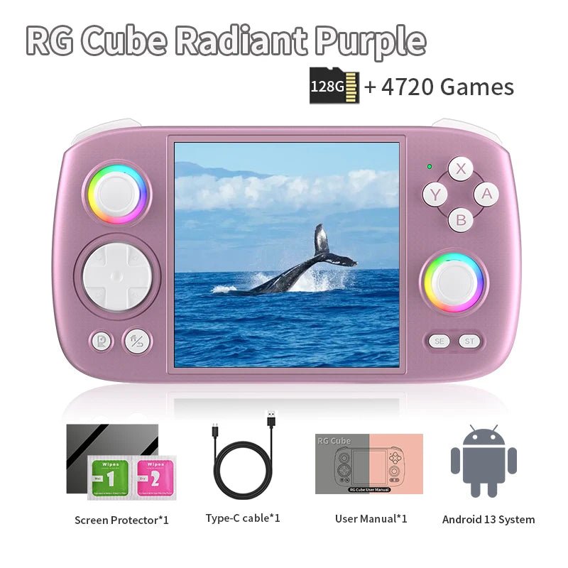ANBERNIC RG Cube Handheld Game Console 3.95'' IPS Multi - touch Screen T820 Android 13 RGB Joystick 5200mAh Video Gaming Consoles - SS69