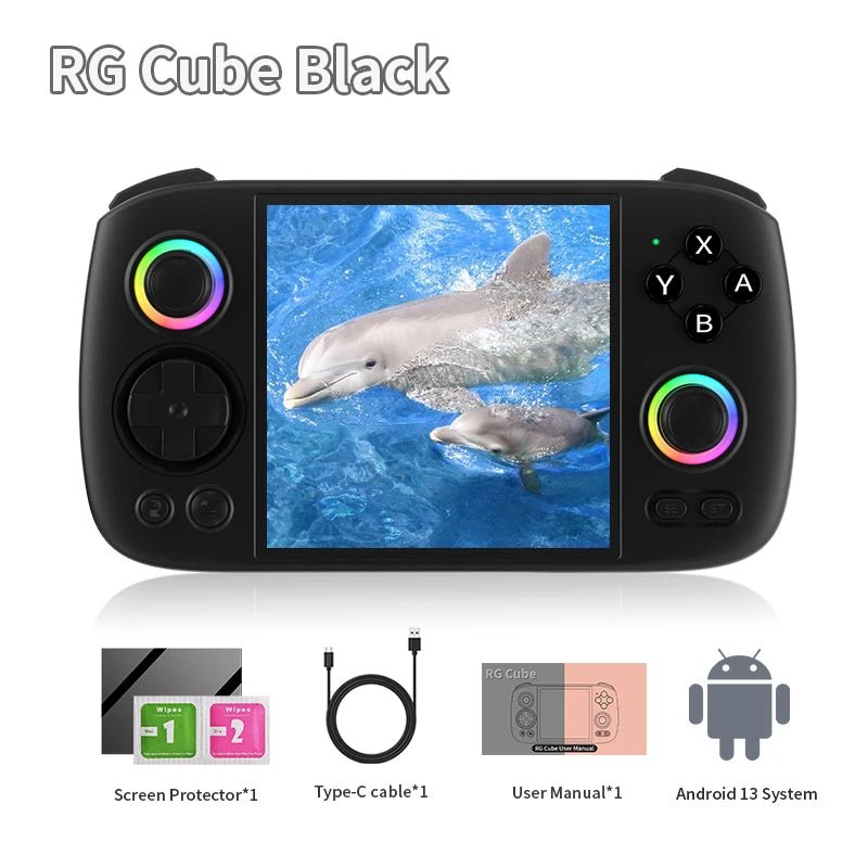 ANBERNIC RG Cube Handheld Game Console 3.95'' IPS Multi - touch Screen T820 Android 13 RGB Joystick 5200mAh Video Gaming Consoles - SS69
