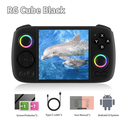 ANBERNIC RG Cube Handheld Game Console 3.95'' IPS Multi - touch Screen T820 Android 13 RGB Joystick 5200mAh Video Gaming Consoles - SS69