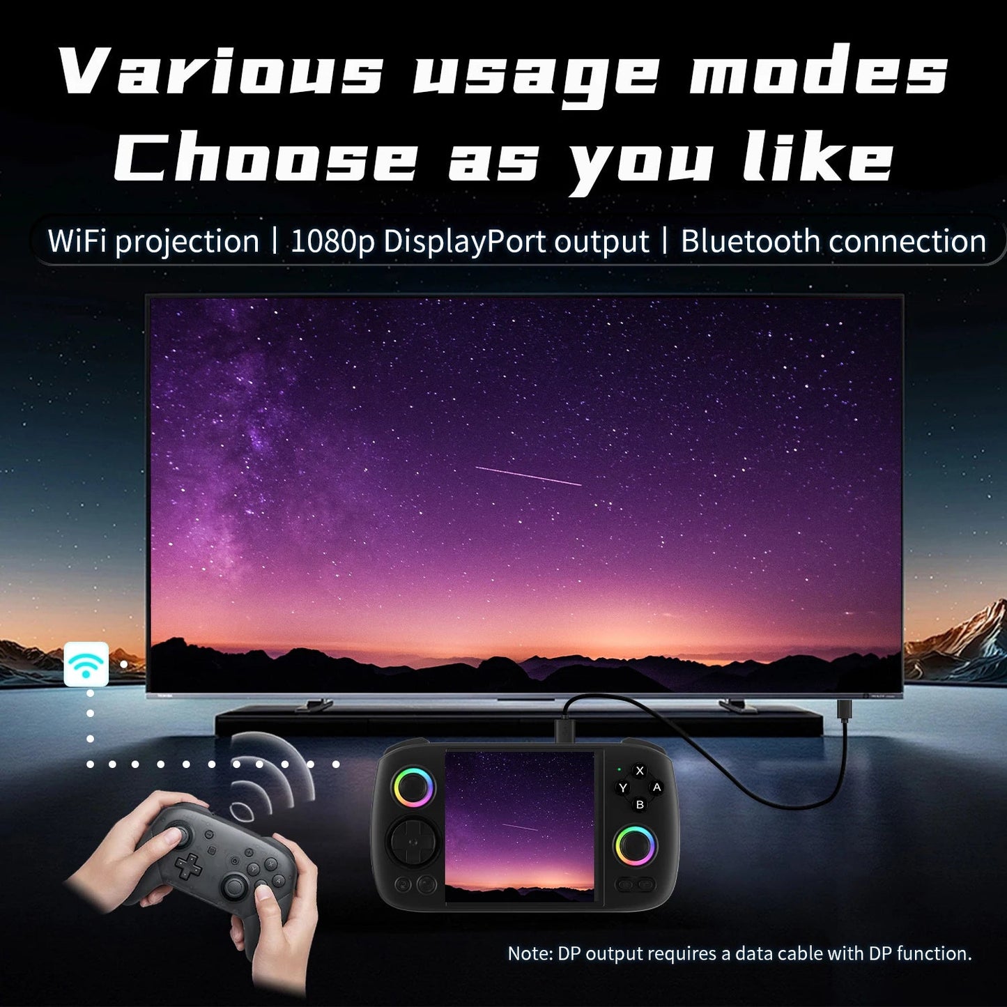 ANBERNIC RG Cube Handheld Game Console 3.95'' IPS Multi - touch Screen T820 Android 13 RGB Joystick 5200mAh Video Gaming Consoles - SS69