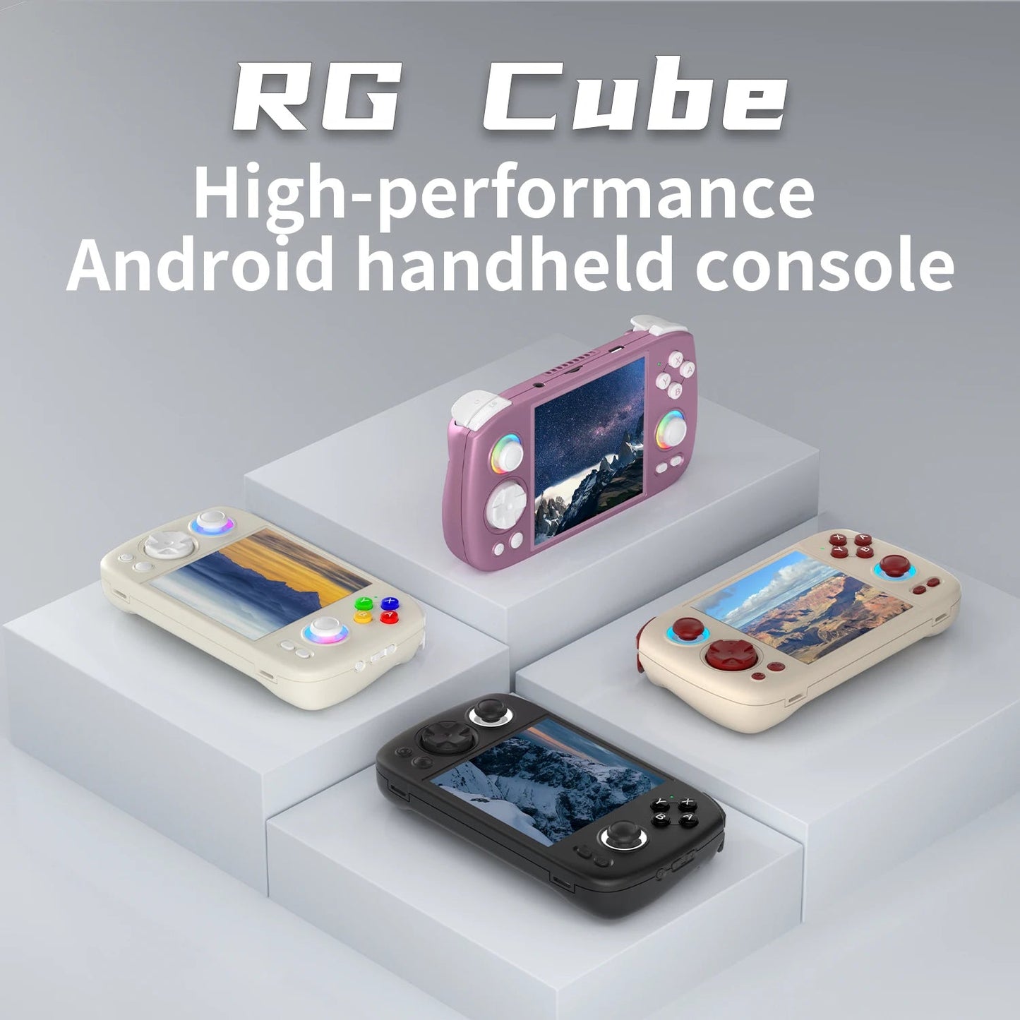 ANBERNIC RG Cube Handheld Game Console 3.95'' IPS Multi - touch Screen T820 Android 13 RGB Joystick 5200mAh Video Gaming Consoles - SS69