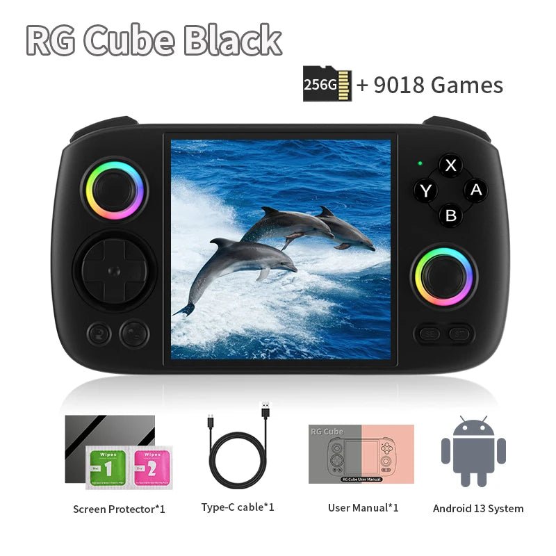 ANBERNIC RG Cube Handheld Game Console 3.95'' IPS Multi - touch Screen T820 Android 13 RGB Joystick 5200mAh Video Gaming Consoles - SS69
