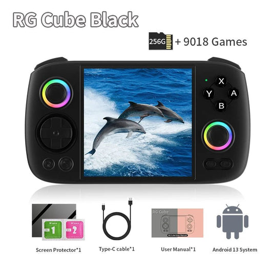 ANBERNIC RG Cube Handheld Game Console 3.95'' IPS Multi - touch Screen T820 Android 13 RGB Joystick 5200mAh Video Gaming Consoles - SS69
