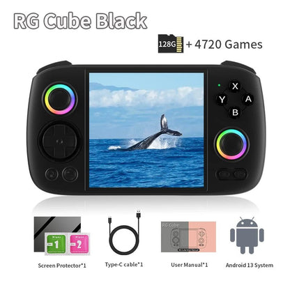 ANBERNIC RG Cube Handheld Game Console 3.95'' IPS Multi - touch Screen T820 Android 13 RGB Joystick 5200mAh Video Gaming Consoles - SS69