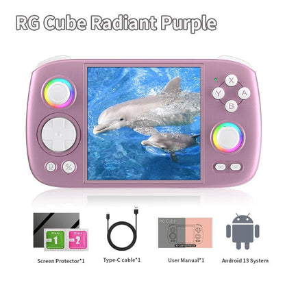 ANBERNIC RG Cube Handheld Game Console 3.95'' IPS Multi - touch Screen T820 Android 13 RGB Joystick 5200mAh Video Gaming Consoles - SS69