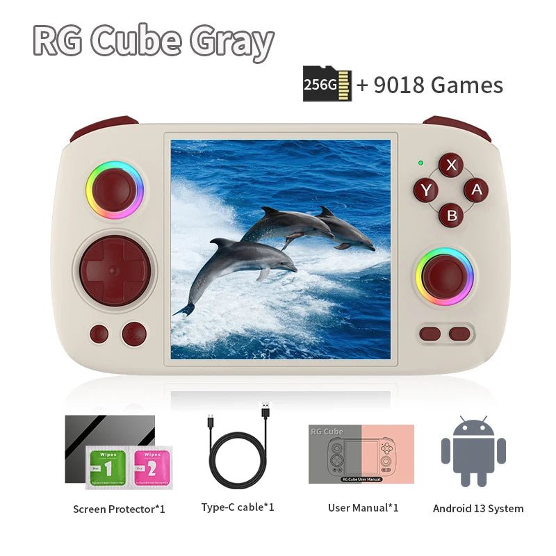 ANBERNIC RG Cube Handheld Game Console 3.95'' IPS Multi - touch Screen T820 Android 13 RGB Joystick 5200mAh Video Gaming Consoles - SS69