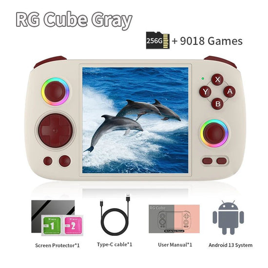 ANBERNIC RG Cube Handheld Game Console 3.95'' IPS Multi - touch Screen T820 Android 13 RGB Joystick 5200mAh Video Gaming Consoles - SS69
