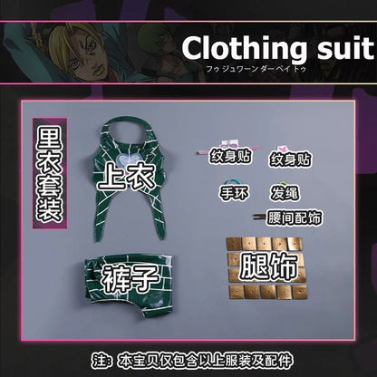 Anime JoJo's Bizarre Adventure Stone Ocean Cujoh Jolyne Cosplay Costume Jolyne Kujo Cosplay Halloween Party Uniforms Custom Made - SS69