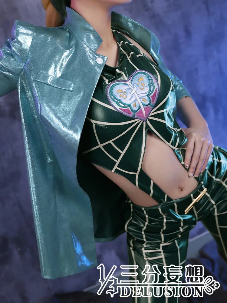 Anime JoJo's Bizarre Adventure Stone Ocean Cujoh Jolyne Cosplay Costume Jolyne Kujo Cosplay Halloween Party Uniforms Custom Made - SS69