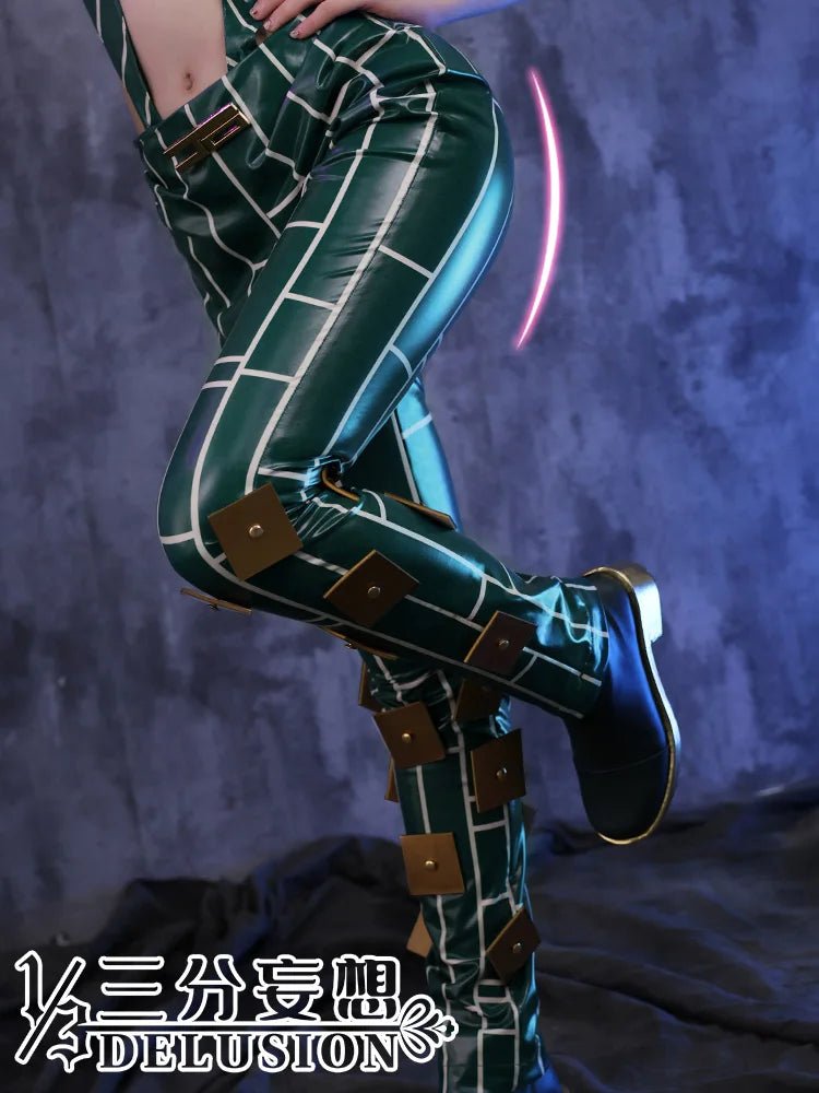 Anime JoJo's Bizarre Adventure Stone Ocean Cujoh Jolyne Cosplay Costume Jolyne Kujo Cosplay Halloween Party Uniforms Custom Made - SS69