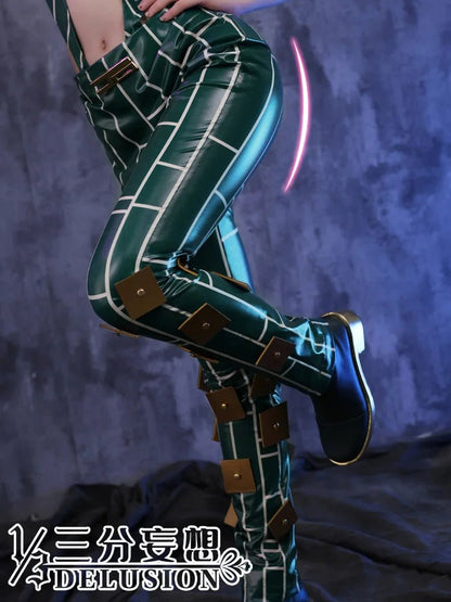 Anime JoJo's Bizarre Adventure Stone Ocean Cujoh Jolyne Cosplay Costume Jolyne Kujo Cosplay Halloween Party Uniforms Custom Made - SS69