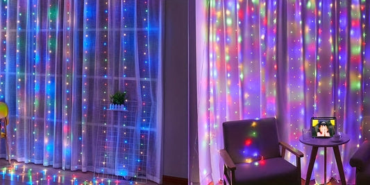 Loyyz 300/200/100LED Vintage Multi-Color Fairy Curtain Lights - USB Plug-in Indoor/Outdoor Hanging Decor for Christmas, Weddings, Parties, Bedroom - Durable Plastic String Lights for Festive Ambiance, Lights for Decoration, P SS69