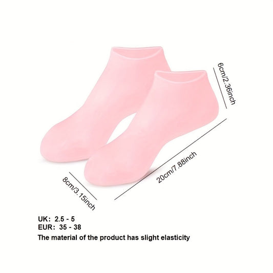 [A Pair Silicone Socks] Silicone Moisturizing Socks | A Pair for Dry, Cracked Heels And Rough Skin, Suitable for Both Men And Women | Great Gift for Mother's Day, Christmas, Or Ramadan SS69
