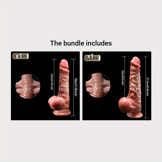 1pc Realistic Silicone Dildo 8.5inch, Foreskin Dildo with Suction Cup, Non-Electric Female Masturbator, Big Dick Anal Sex Toy for Women, Adult Erotic Play Accessory SS69 36.69 D029-S+D029-L