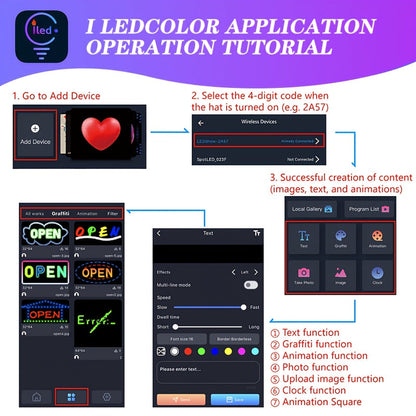 1 Programmable LED Display Hat, DIY Text Scrolling Information, APP Control, Multiple Patterns And Animations, Creative Hat, Adjustable Size, Suitable For Both Men And Women, Suitable For Gatherings And Carnivals, Halloween A SS69