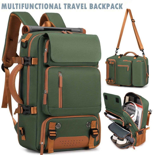 [Large Multifunctional] Large Multifunctional Backpack | Convertible, Laptop & Shoe Compartment, Zipper Closure, Adjustable Strap, Lining, Royal