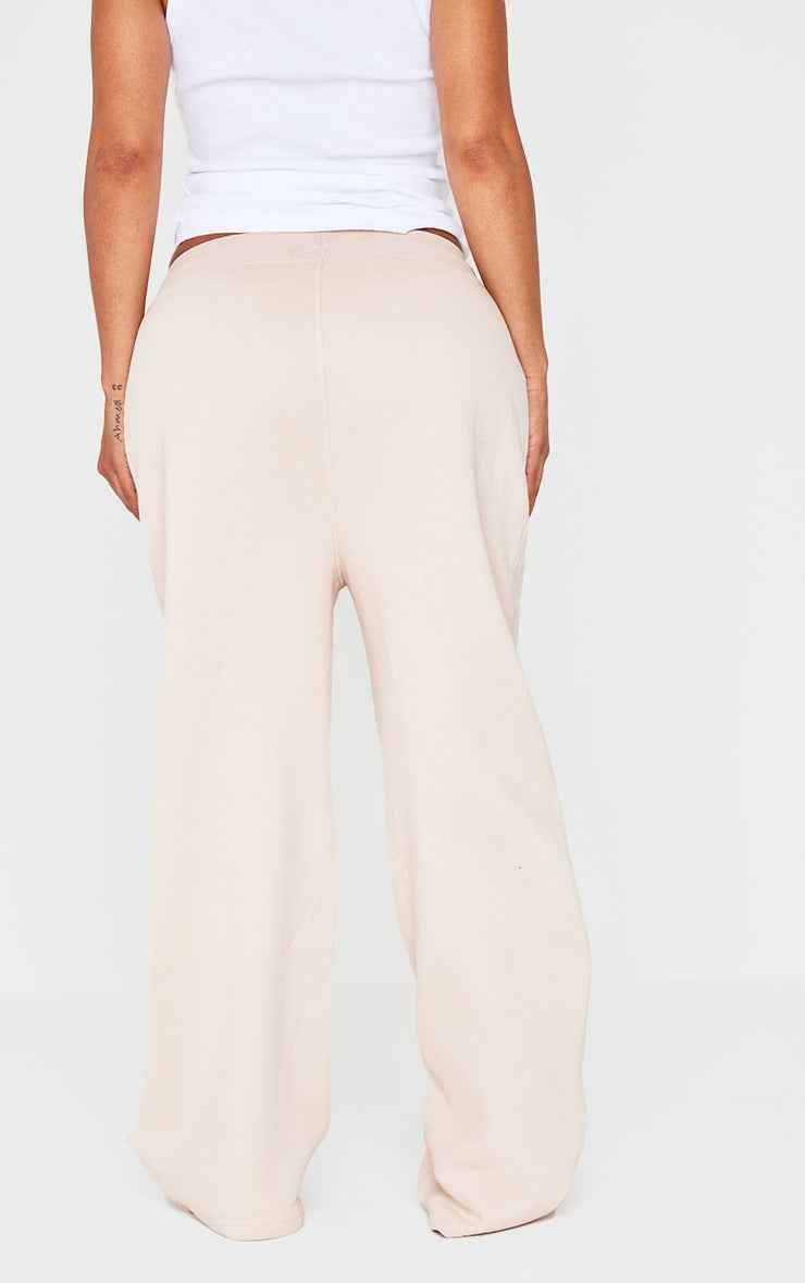 Shape Grey Marl Binded High Waist Wide Leg Joggers