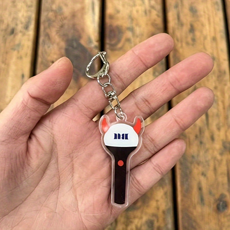 K-Pop Star Lightstick Keychain - Double-Sided Transparent Acrylic, Fashionable Accessory for Women & Girls SS69 7.69 BABYMONSTER