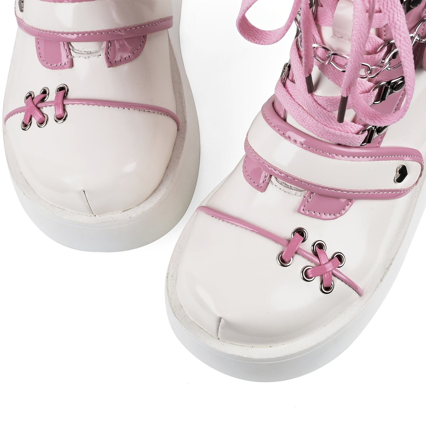 [Goth Rave High Heel Boots] Goth Rave High Heel Round Toe Zipper Wedges Mid Calf Booties - Platform Ankle Boots For Women - Kawaii Shoes SS69