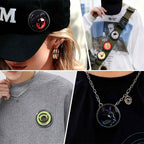 Creative Touch Screen Electronic Badges, Wearable Decorative Electronic Pins, Outdoor Decorative Badges, Content for Friend Search And Sharing, Matching Companions for Outdoor Socializing