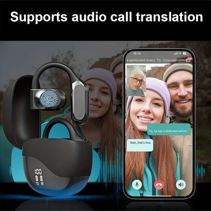 Real-Time Languages Smart AI Translation Earbuds - Translate In Real-Time, Providing Precise Simultaneous Interpretation to Eliminate Language Obstacles for Seamless Business Trips, Social Interactions, Education, Work, And C SS69