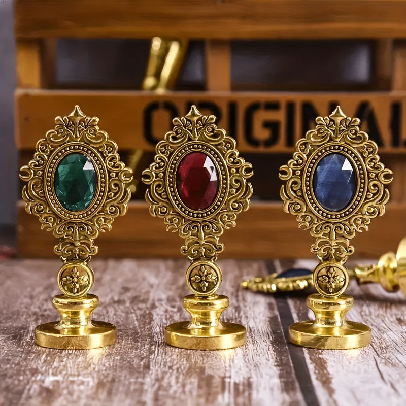 Antique Vintage Quill Pen and Ink Set - Gem Feather Pen Set with Glass Dip Pen, Wooden Dip Pen, Fire Lacquer Wax Beads, Spoon, Seal Stamp, Candle, Pen Base, Cup - Unique Gift for Writers, Artists & History Enthusiasts - Perfe SS69